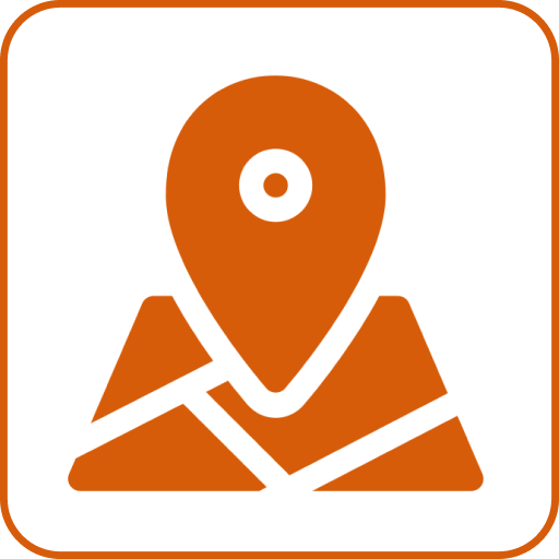 Orange map marker symbol